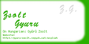 zsolt gyuru business card
